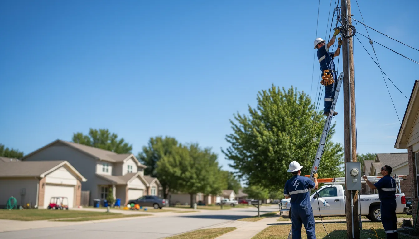 Residential electrician providing installation services in Hitchita, OK